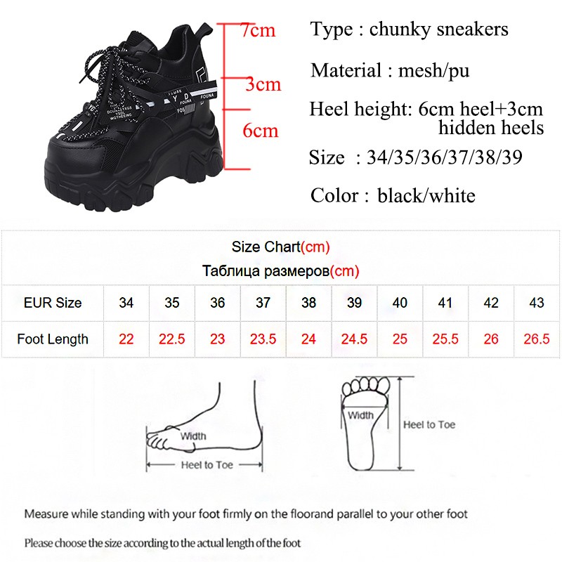 Lucifer Breathable Chunky Sneakers Women 2022 Fashion Height Increasing Platform Vulcanize Shoes Woman Thick Bottom Sneakers