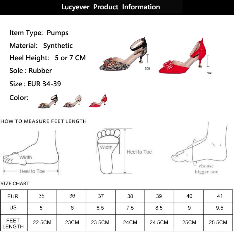 Lucifer 2022 Spring Women Fashion Crystal Thin Heels Wedding Shoes Sexy Pointed Toe Pumps Red Ankle Strap Party Ladies Sandals