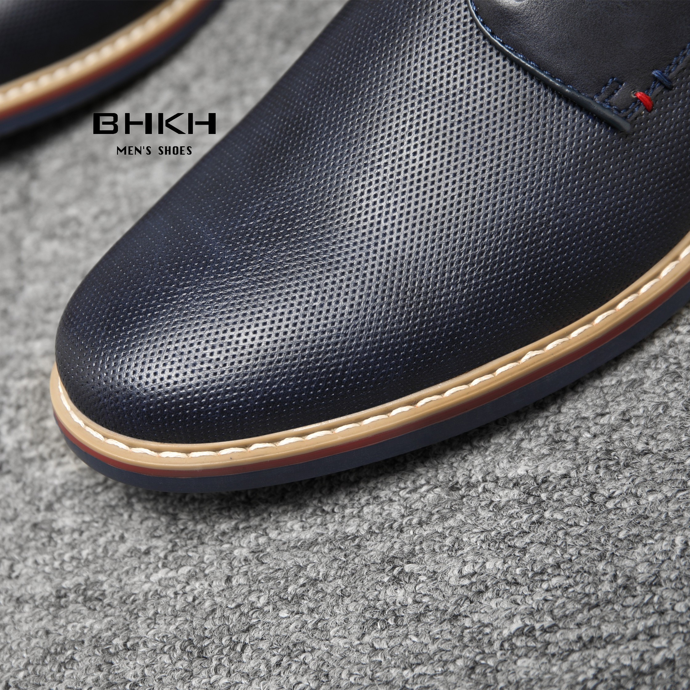 BHKH 2022 Genuine Leather Dress Shoes Comfortable Men Casual Shoes Smart Business Office Work Lace-up Men Shoes