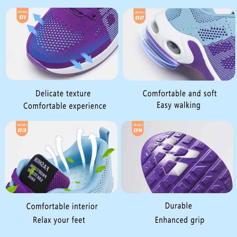 Women's casual shoes breathable lightweight mother shoes air cushion women's sports shoes with free shipping