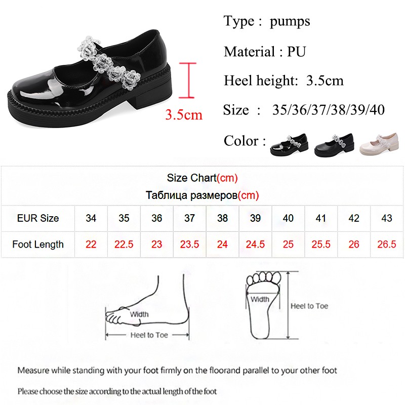 Lucifer Crystal Strap Women Mary Jane Shoes 2022 Spring Patent Leather Platform Shoes Woman Thick Bottom Lolita Mujer Shoes