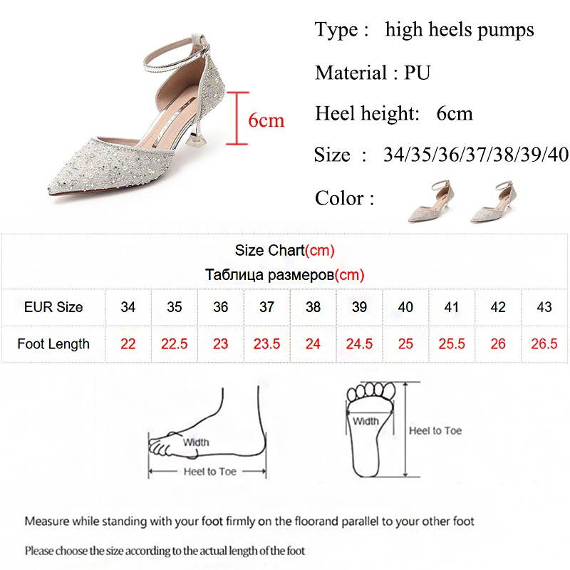 Lucifer 2022 Luxury Women High Heels Ankle Strap Wedding Shoes Party Bridal Party Shoes Glitter Pointed Toe Women Shoes