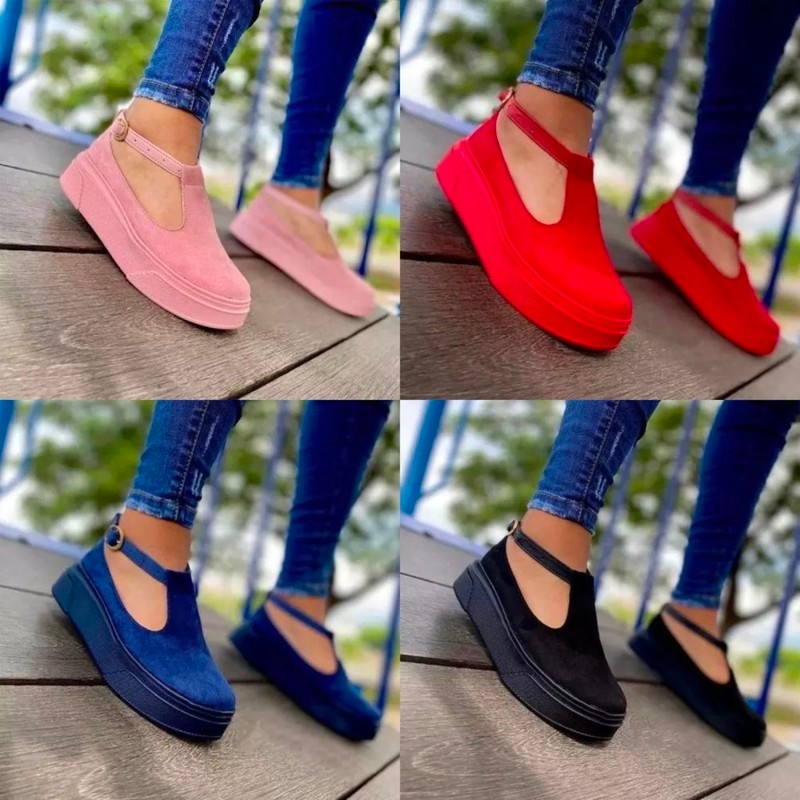 2022 ladies flat shoes summer mid heel platform sandals vulcanized shoes spring and autumn lightweight comfortable casual shoes