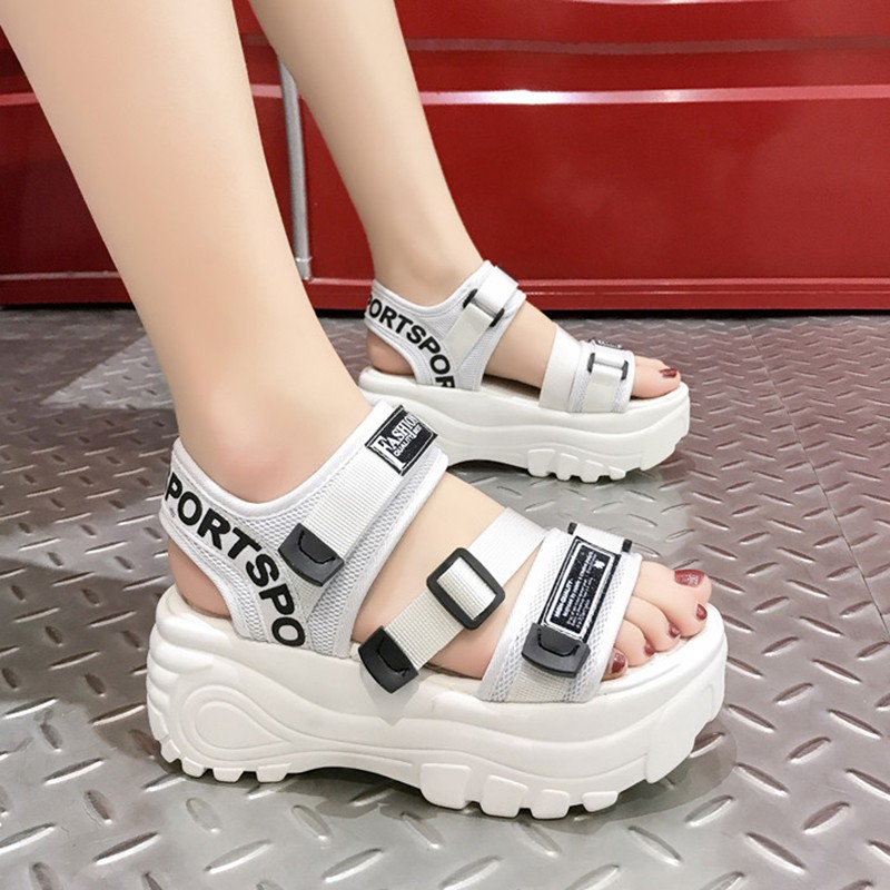 JMPRS Chunky Platform Women's Sandals Summer 2022 Hook Loop Wedge Sports Sandals Women Open Toe Casual Thick Sole Sandalias Mujer