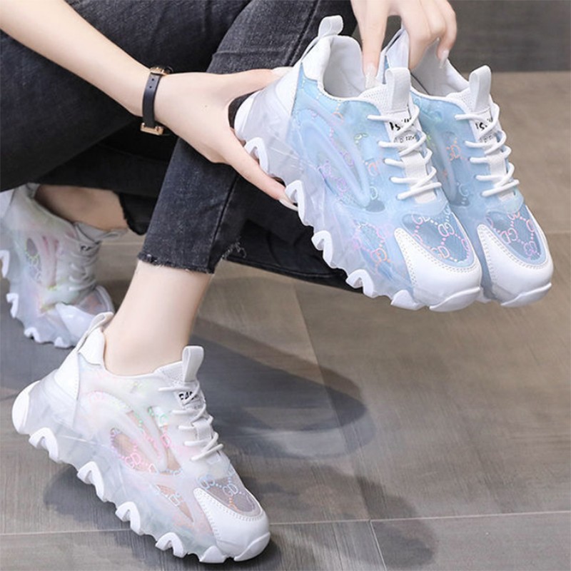 Women's sports shoes 2021 new summer Korean version of thick-soled casual old shoes fashion net women's shoes