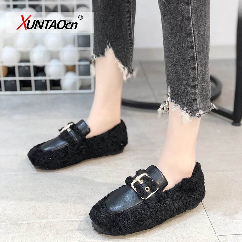 2022 Fashion Women Moccasin Shoes Casual Women Sneakers Autumn Loafers Flats Fur Loafers Slippers Flats Toe Shoes