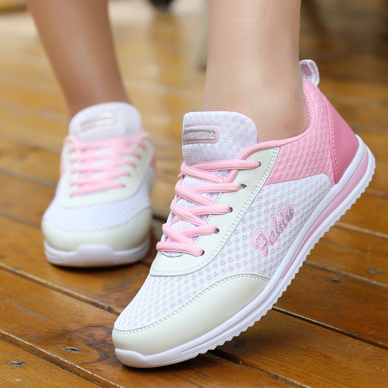 Sneakers Woman Spring Summer For Flat Mesh Basket Light Breathable Lace Up Casual Shoes Zapatillas Mujer