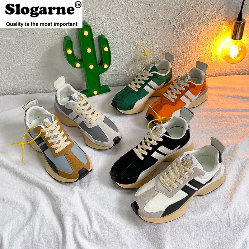 2022 New Women's Spring Leisure Sneakers Students Running Shoes Platform Girl Vulcanize Shoes Mixed Color Casual Sneakers