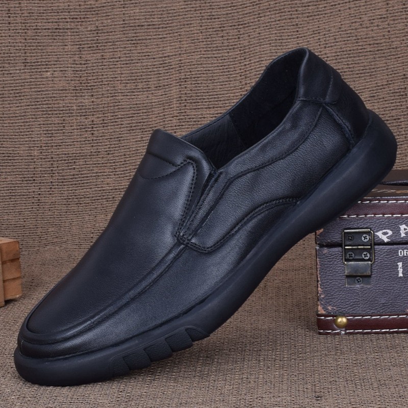 ZYYZYM Men's Lafers Split Leather Spring Summer Slip-On Style Simplicity Handwork Business Casual Leather Shoes