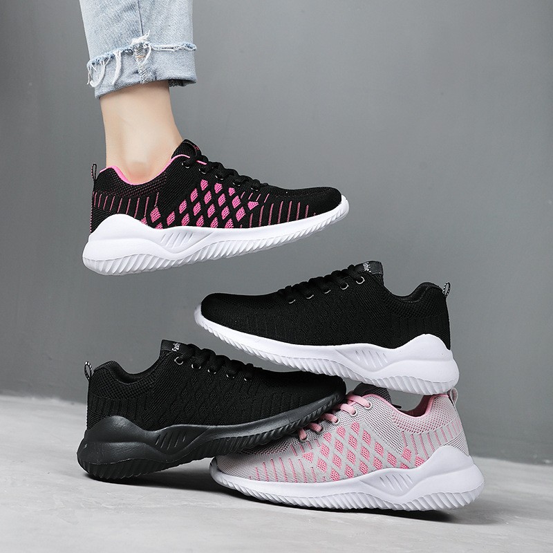 Women Breathable Running Shoes Comfortable Sneakers Mesh Soft-soled Shoes Women Flat-soled Casual Shoes Shoes