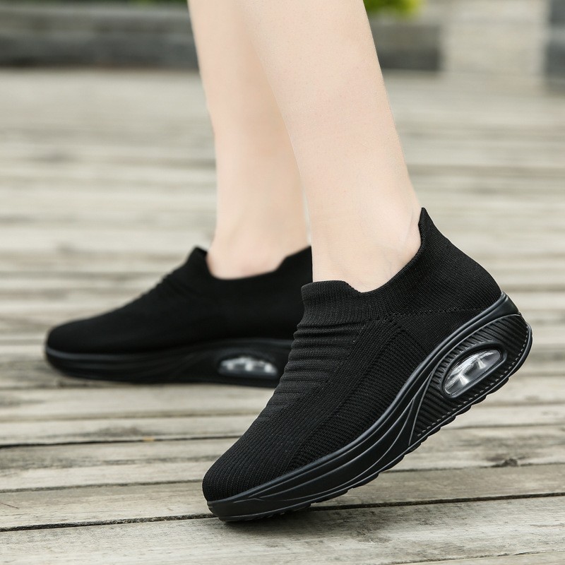 Ladies Women Air Cushion Shoes Lazy Shock Absorbing Shoes Lightweight Outdoor Casual Shoes