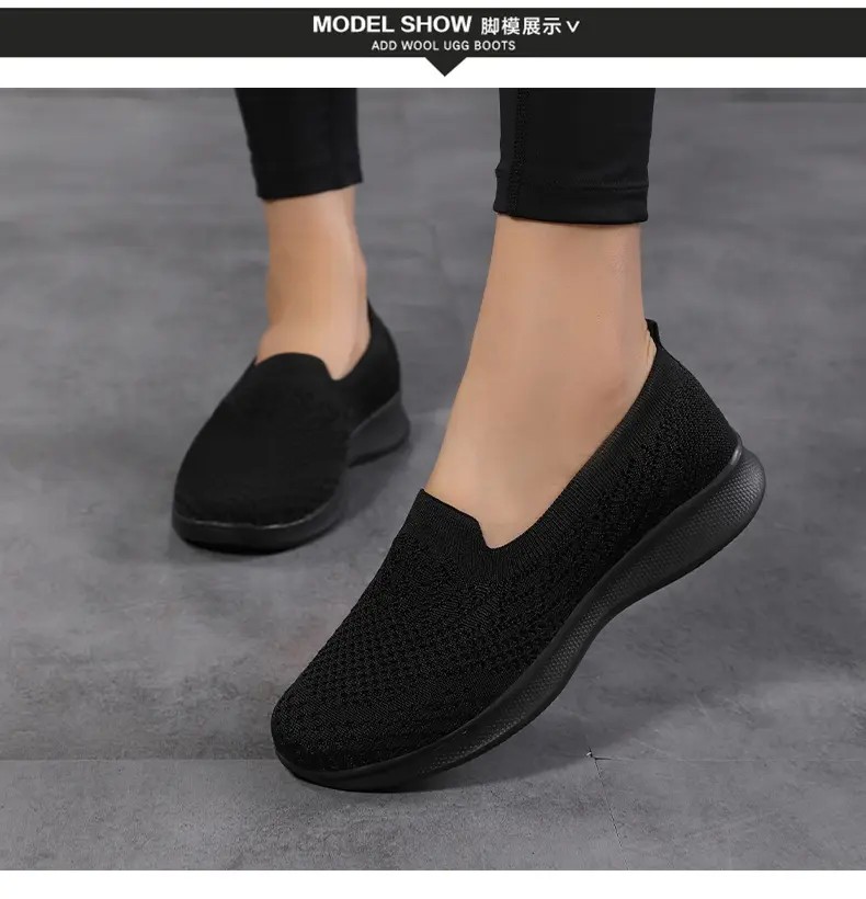 2022 Women Sneakers Outdoor Breathable Shoes Women Walking Shoes Women Loafers Chunky Sneakers Slip On Shoes Big Size 35~42