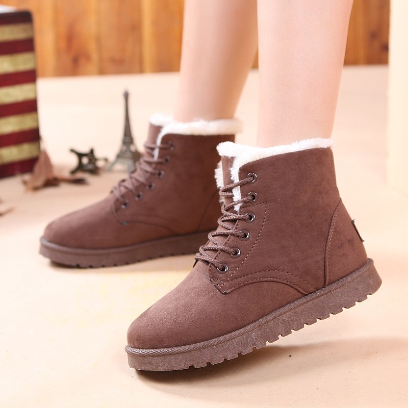 Women Anti Ski Snow Boots Big Size Plus Fleece Boots Warm Shoes For Students Shoes