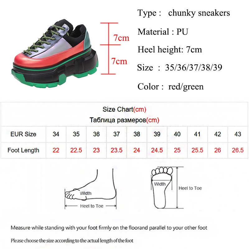 Lucifer Mixed Color Chunky Sneakers Women Shoes 2022 Lace Up Platform Shoes Woman Reflective Thick Bottom Vulcanize Mujer Shoes