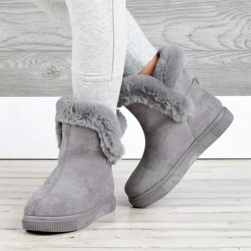 Women Winter Boots Platform Plus Size 43 Snow Boots With Thick Bottom And Velvet Thick Warm Cotton Boots Thigh High Flat Shoes