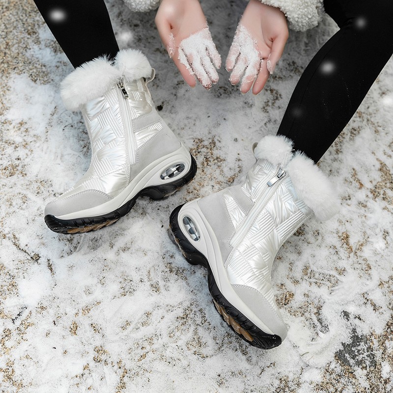 winter women ankle boots waterproof keep warm black snow boots 2021 new ladies zip shoes chausiras femme booties platform