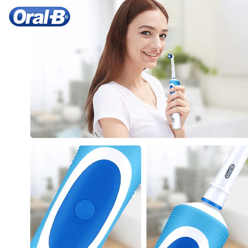 Oral B 2D Rechargeable Electric Toothbrush Rotating Vitality Daily Cleaning Rechargeable Induction 110-240V Toothbrush Head