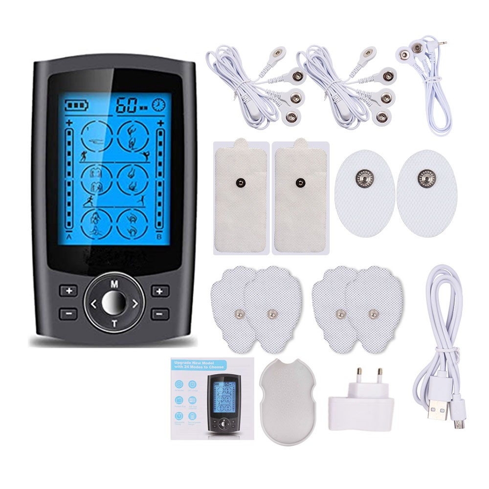 Tens Unit 24 Modes 20 Intensity Electrical Stimulation Massager Muscle EMS Therapy Pain Relief Adjustable Lightweight LCD Display