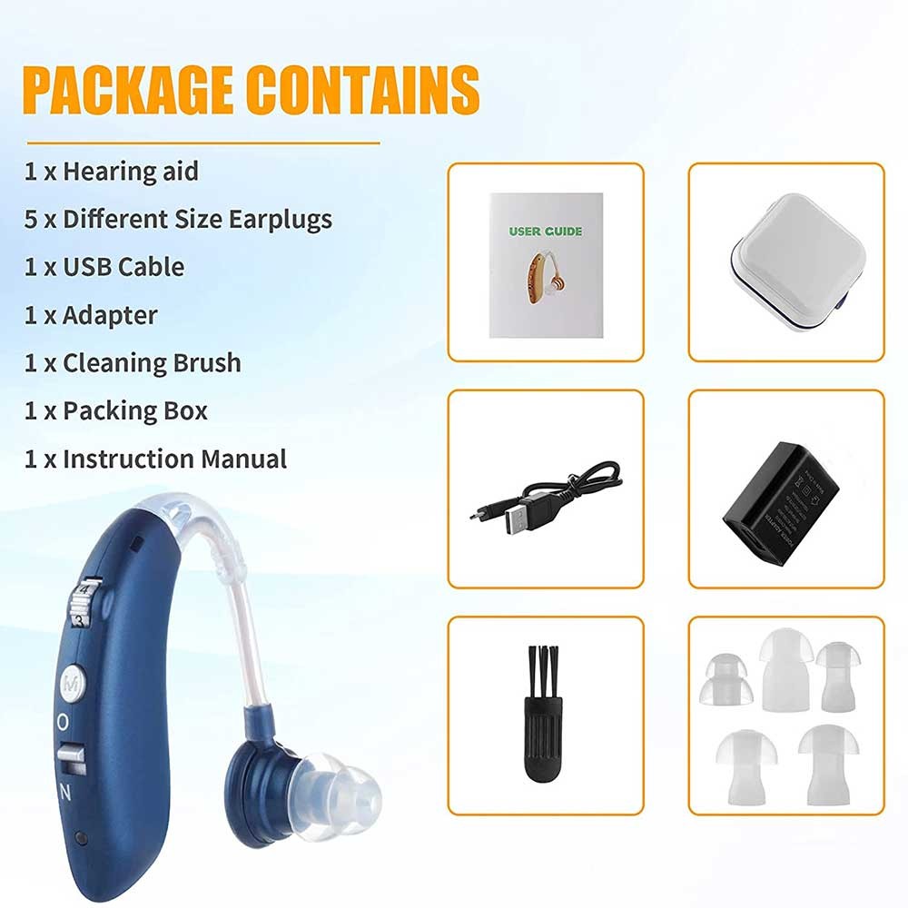 Bluetooth Hearing Aid Deaf Speaker Audio USB Hearing Aid Elderly Deaf Small Rechargeable Tone Adjustable Call