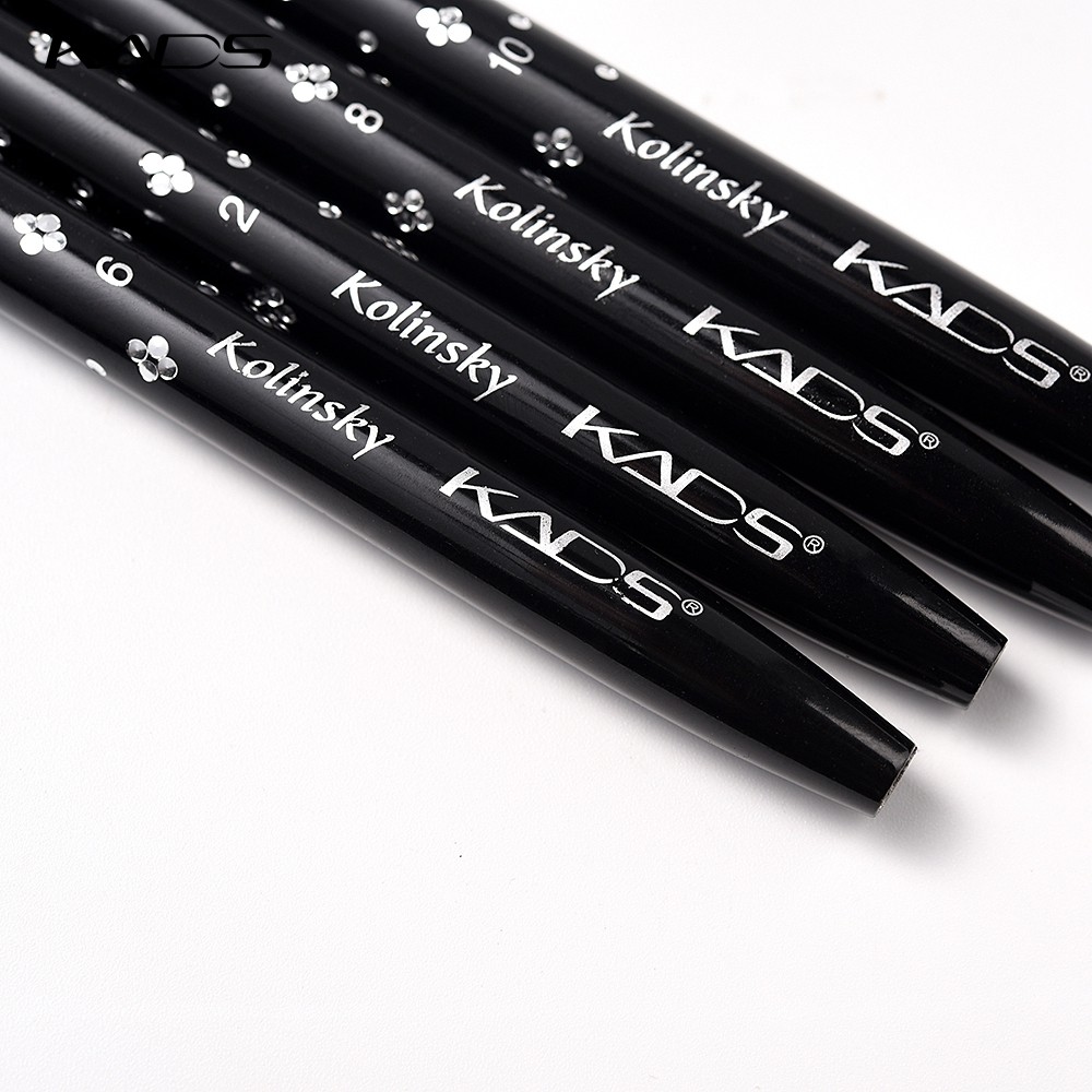 KADS Kolinsky Acrylic Brush Size 2#/4#/6#/8#/10# Acrylic Brush Professional Black Kolinsky Sable Acrylic Nail Brushes