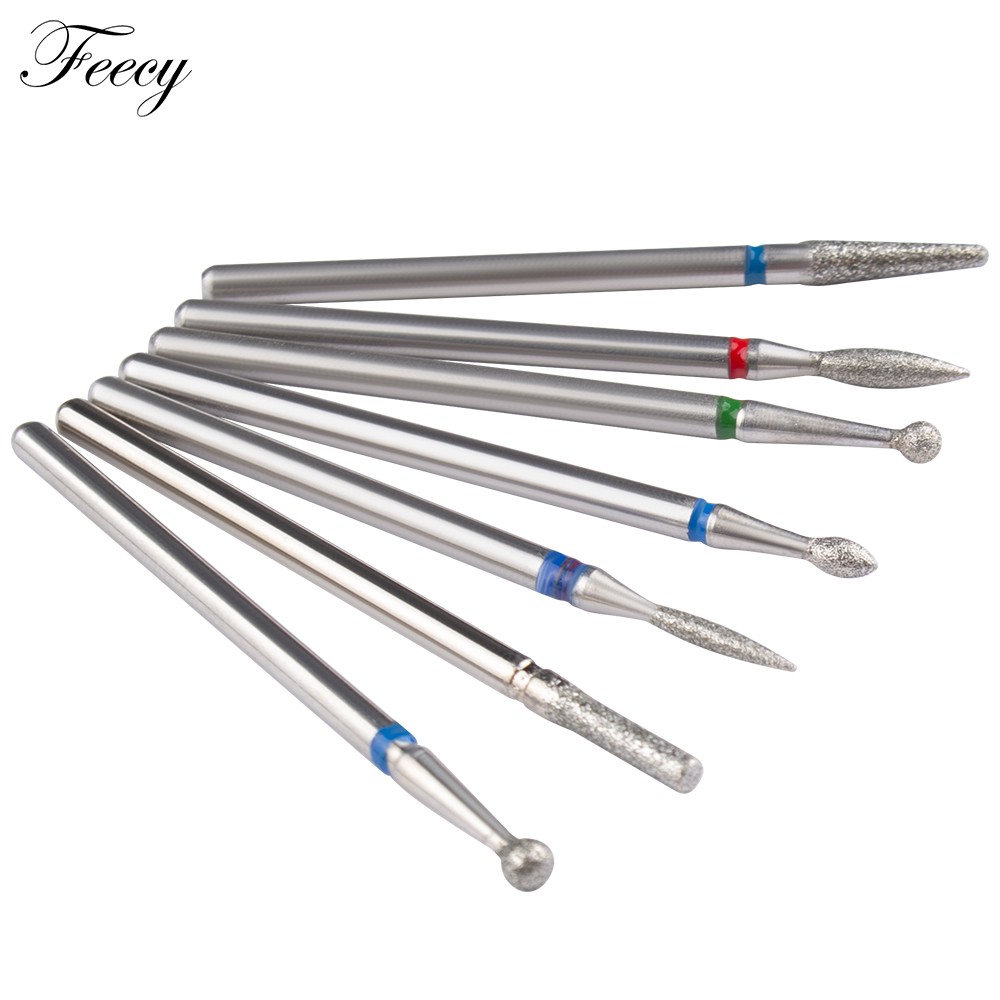 8pcs Diamond Milling Cutter for Manicure Set Nail Drill Bits Accessories Nozzles for Manicure Cutters Pedicure Sanding Nail File