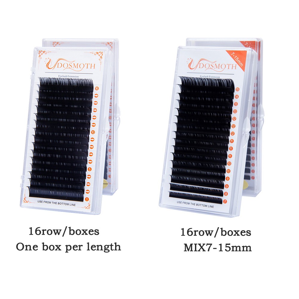 7 trays 16 rows/individual case mink false eyelashes blocking false eyelashes extension individual false eyelashes