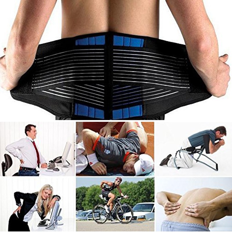 Tcare Adjustable Neoprene Double Pull Lumbar Support Lower Brace Pain Relief Waist Band S-6XL Plus Size,Unisex Back Lumbar Belt