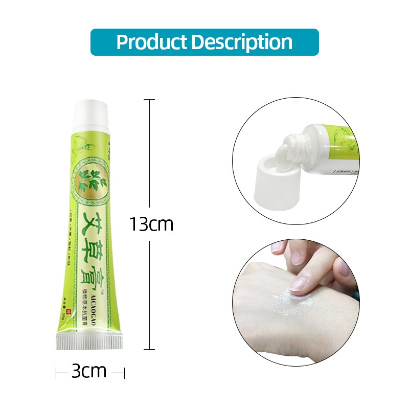 Natural Herbal Eczema Cream Wormwood Treatment Eczematoid Rash Psoriasis Anti-Burner Antibacterial Medicated Ointment 2pcs