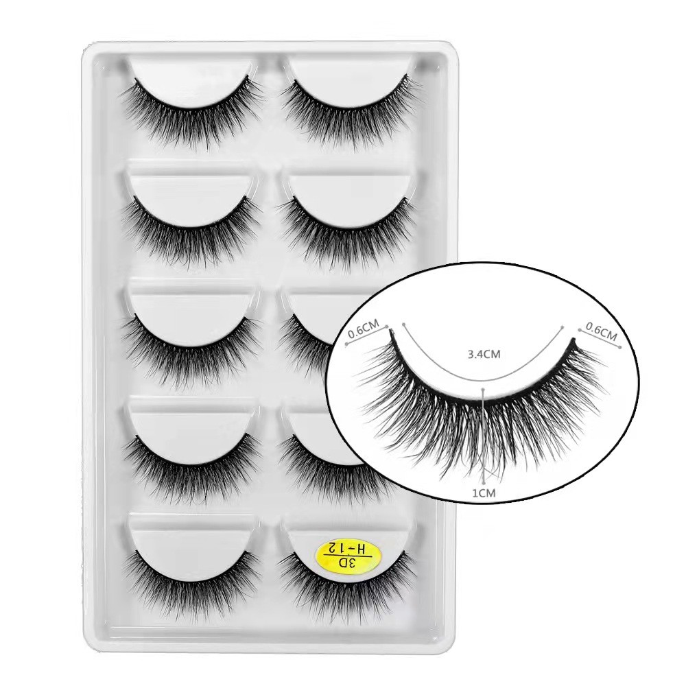 Wholesale 2/5/10/20 Boxes Faux 3D Mink Lashes Bulk Natural False Eyelashes Wispy Fluffy Mink Lashes Wholesale Cilios Makeup H13