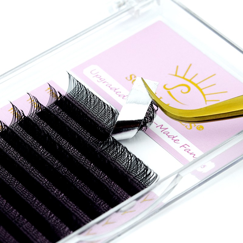 Song Lashes New Premade Fans YY Shape Black Brown Eyelash Extension Tips C/D Curl Fans High Quality