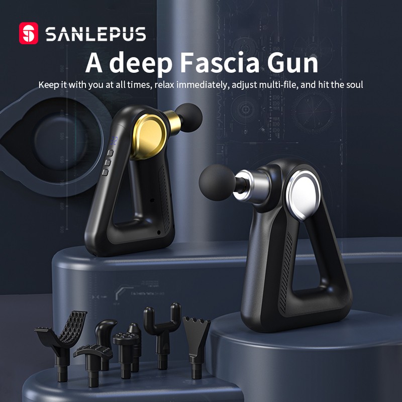 SANLEPUS 32 Levels Massage Gun LCD Display Electric Massager Deep Tissue Muscle Neck Body Back Relax Fitness Pain Relief