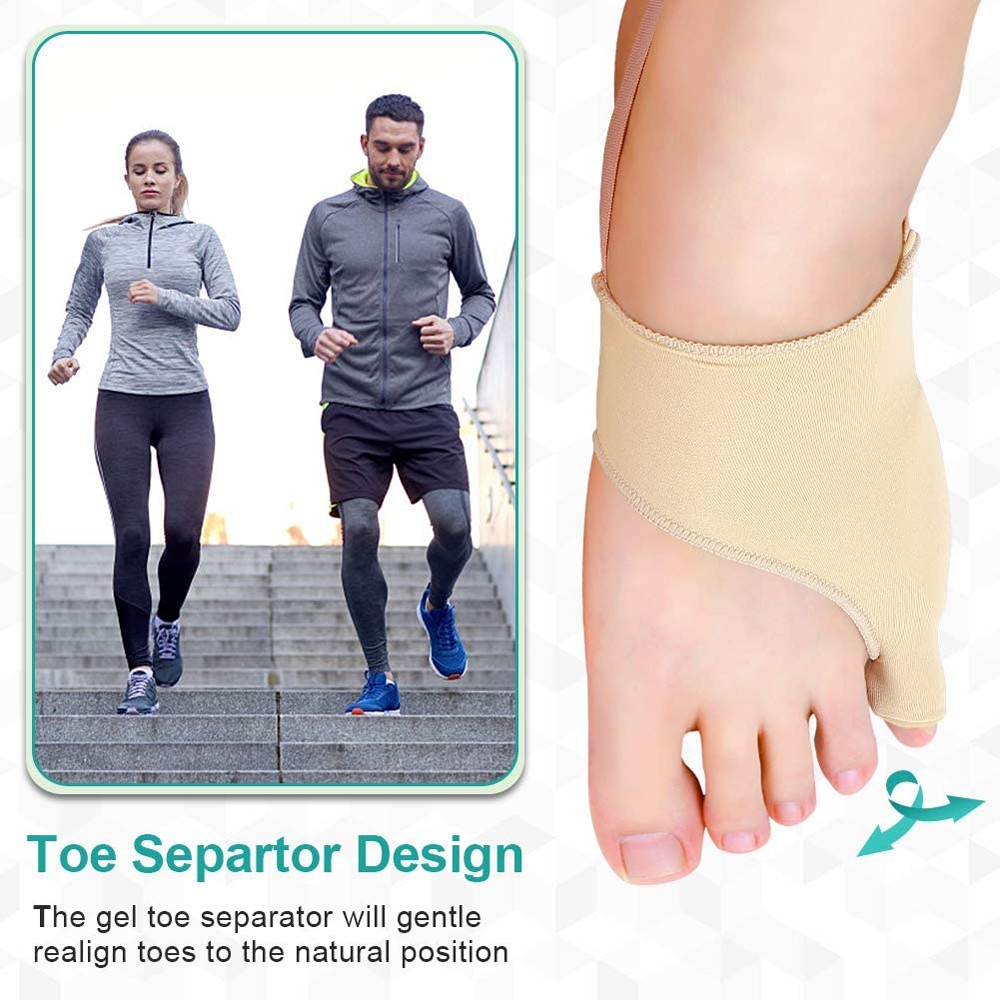 1 Pair Tailor Bunion Corrector Splint Pads for Bunion Pinky Toe Relief Toe Straightener, Little Toe Separator With Anti-Slip