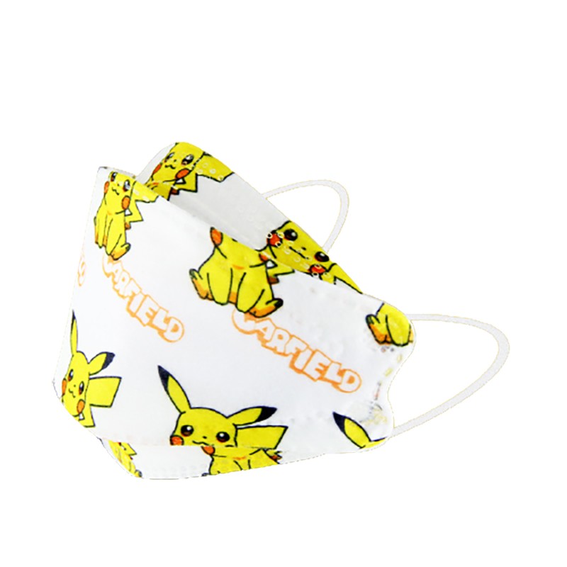 New Children's Pikachu Ffp2 Disposable Mask Four Layer Filter High Efficiency Protection Children Cartoon Pattern Kn95 Mascara