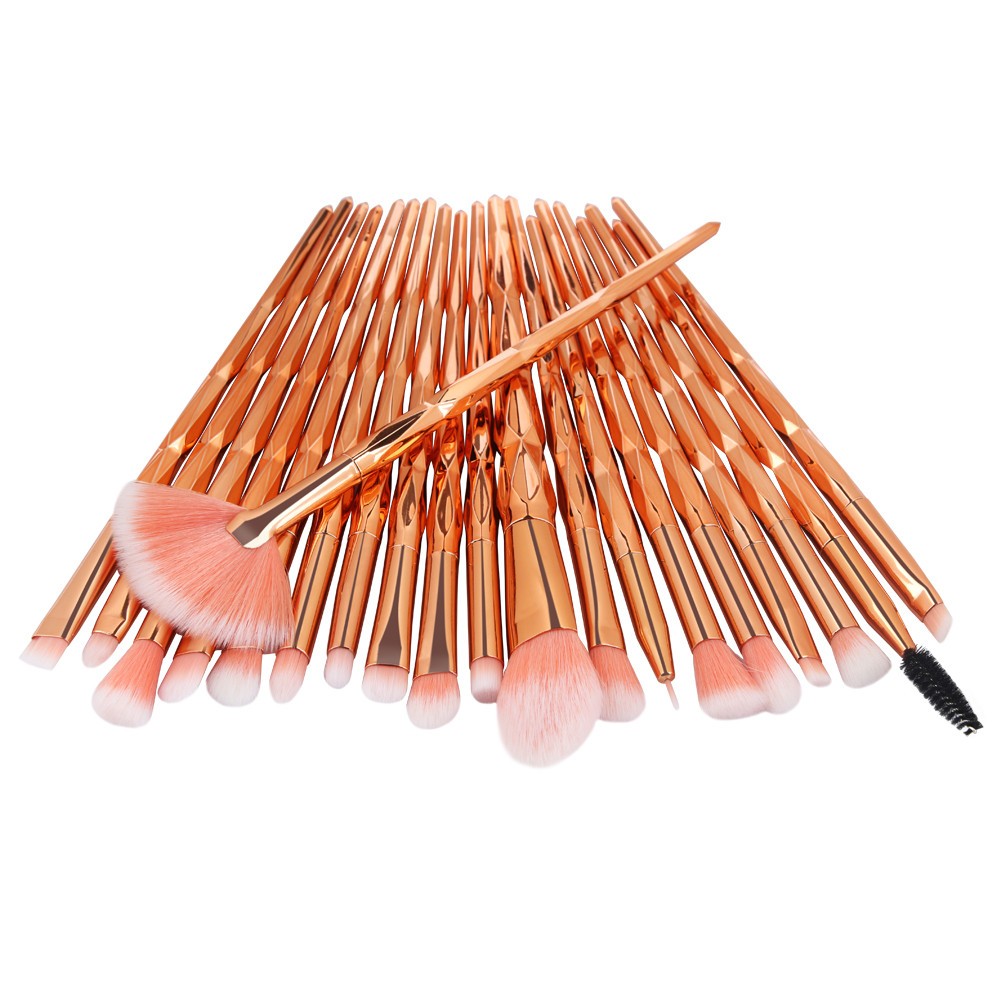 20pcs/set Colorful Swirl Makeup Brush Powder Eyeshadow Blush Blending Beauty Foundation Cosmetic Tools