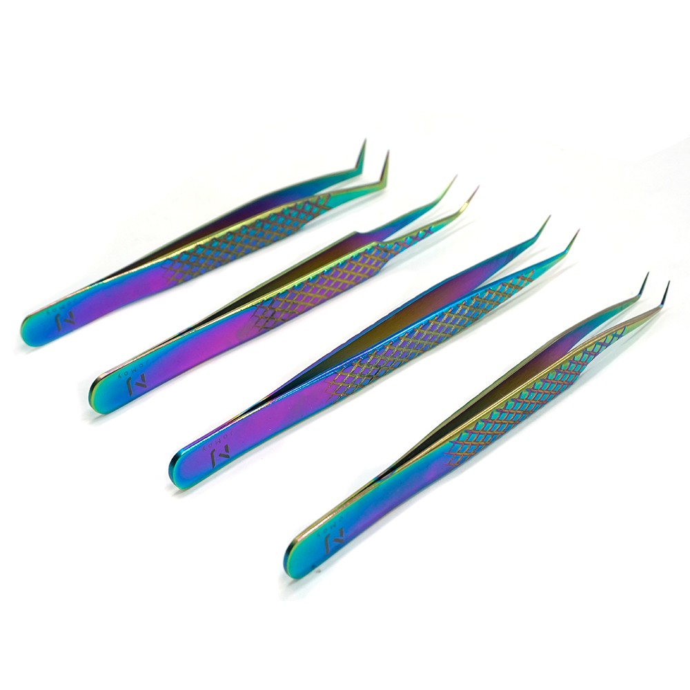 Stainless steel eyelashes tweezers makeup professional eyelashes tweezers tweezers eyebrow tweezers excellent closure