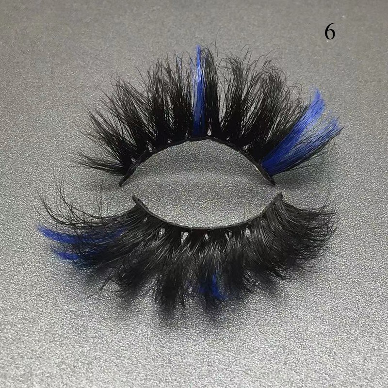 Colorful Mink Eyelash 18-25mm Color Lashes Natural Fluffy False Lashes Bulk Colored Fake Eyelashes for Cosplay Dramatic Makeup