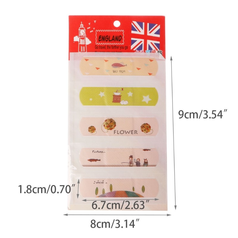 Breathable PE Bandages, Waterproof Adhesive Tape, Cute Cartoon, Hemostasis, Dropshipping, 5pcs