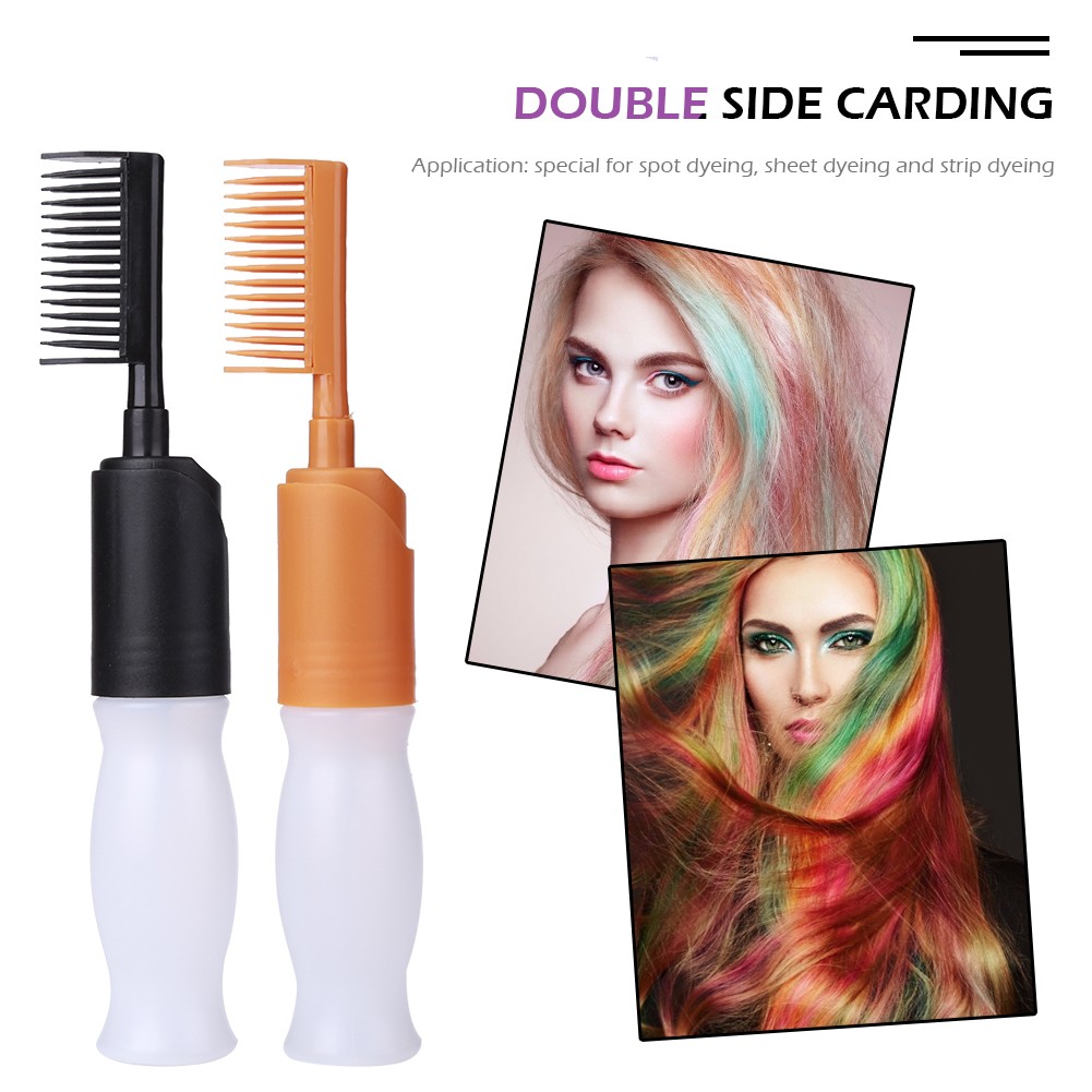 110ml Hair Dye Bottle Refillable ABS Applicator Comb Dispensing Hair Salon Easy Hair Coloring Hair Styling Tools