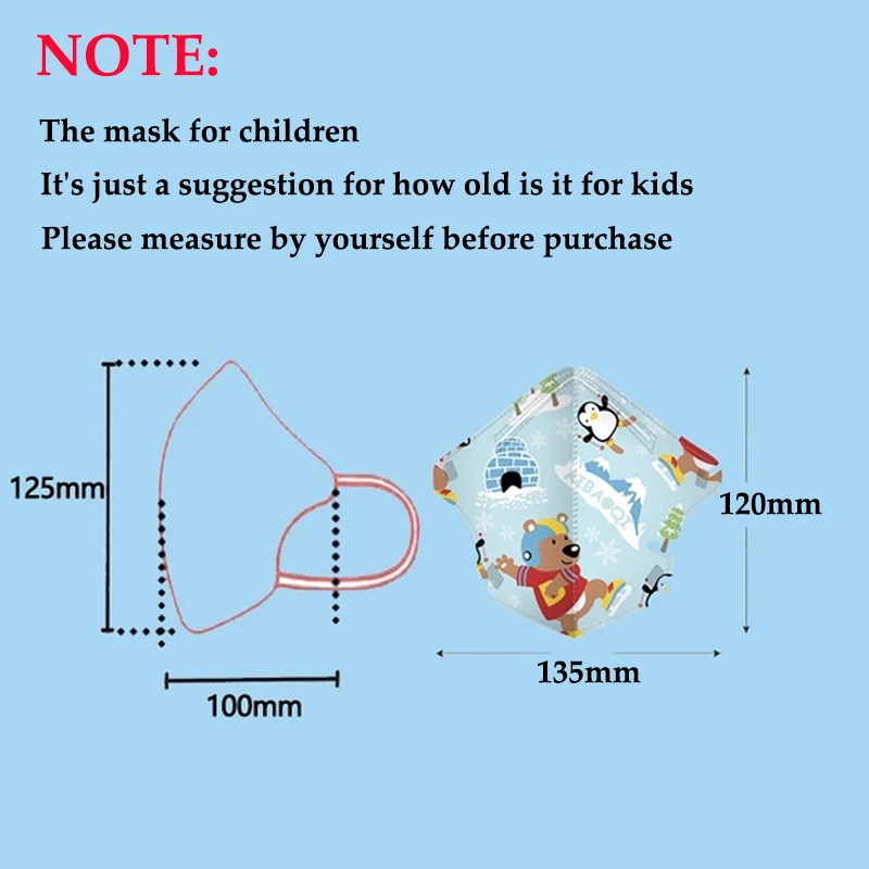 kn95 kids mask CE certified 4 layers 3d print cartoon boys girls child child kn95 mouth face mask fpp2 children disposable masks