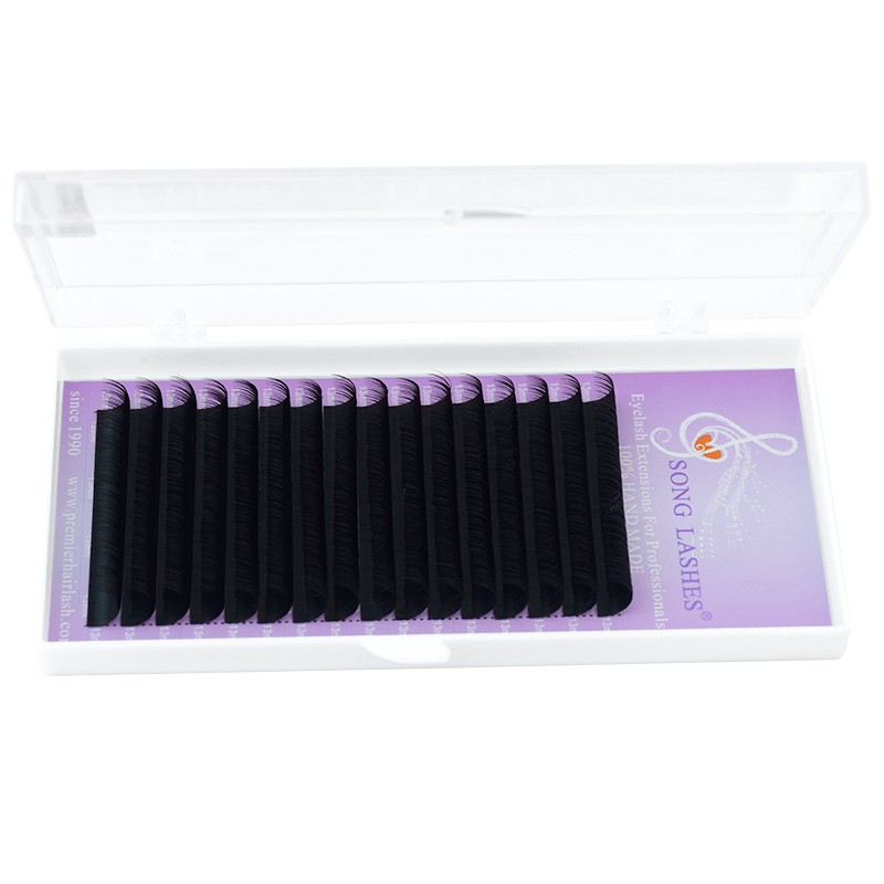 Song Lashes Eyelash Extensions For Salon Professional Nature And Tip Thin Soft Pure Black Easy To Pick Up