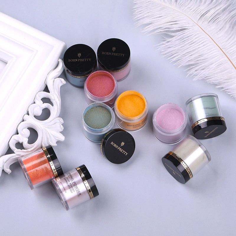 Born Pretty Dipping Nail Powder Cat Magnetic Chameleon Gradient Nail Glitter Powder Sparkle 10ml Natural Dry Dip Nails Decor