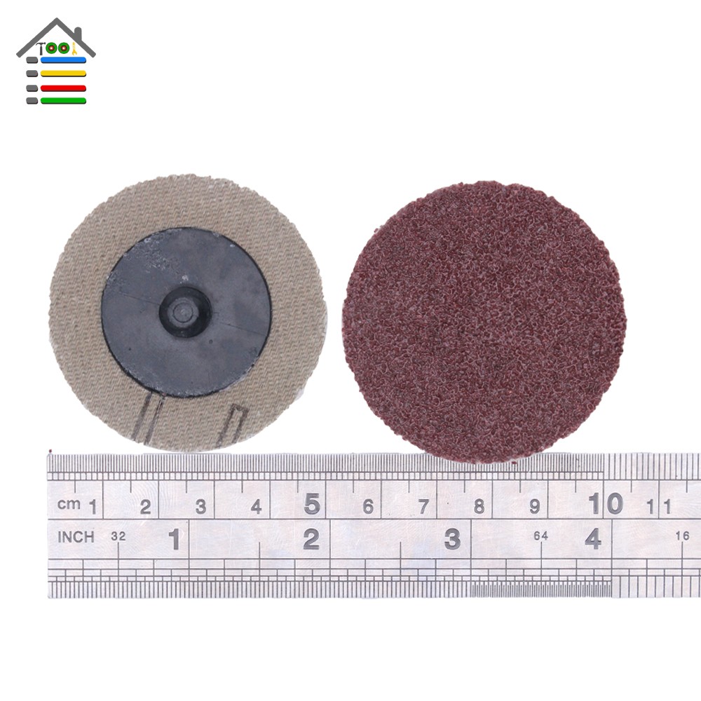 25pcs 50mm Sanding Disc For Roloc Polishing Pad Plate 2 Inch Sander Paper Disc Grinding Wheel Abrasive Tools 60 80 100 120 Grit