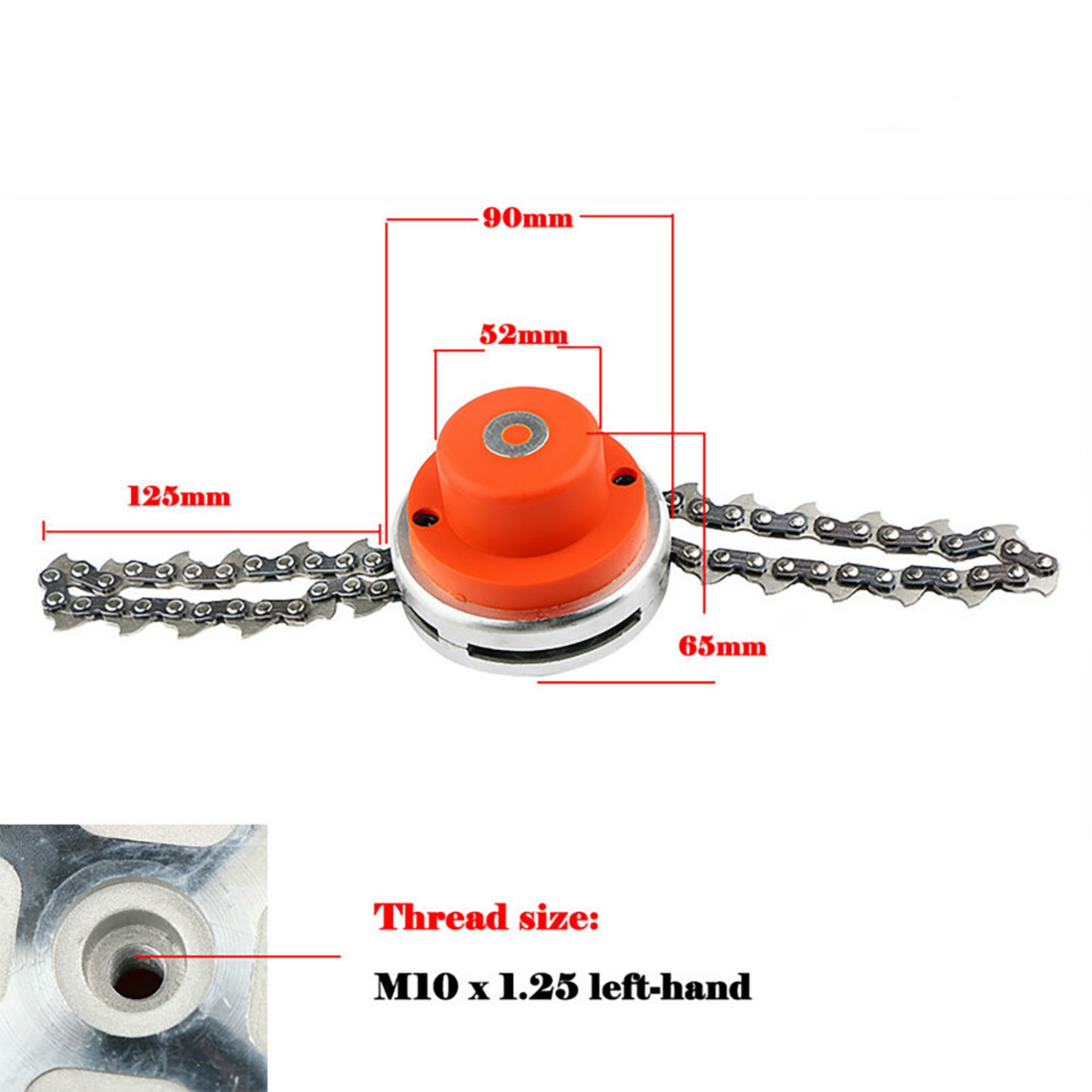 Universal Lawnmower Head With Heavy Chain Metal Grass Trimmer Tool Brushless Cutter For Garden Trimmer Gas Cutter Spare Parts