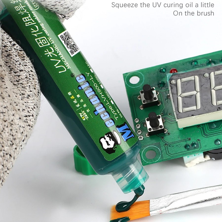 ميكانيكي UV قناع اللحام الحبر بغا PCB اللوحة الطلاء الأزرق الأحمر الأصفر الأبيض الزيت الاخضر تدفق اللحام منع تآكل الانحناء