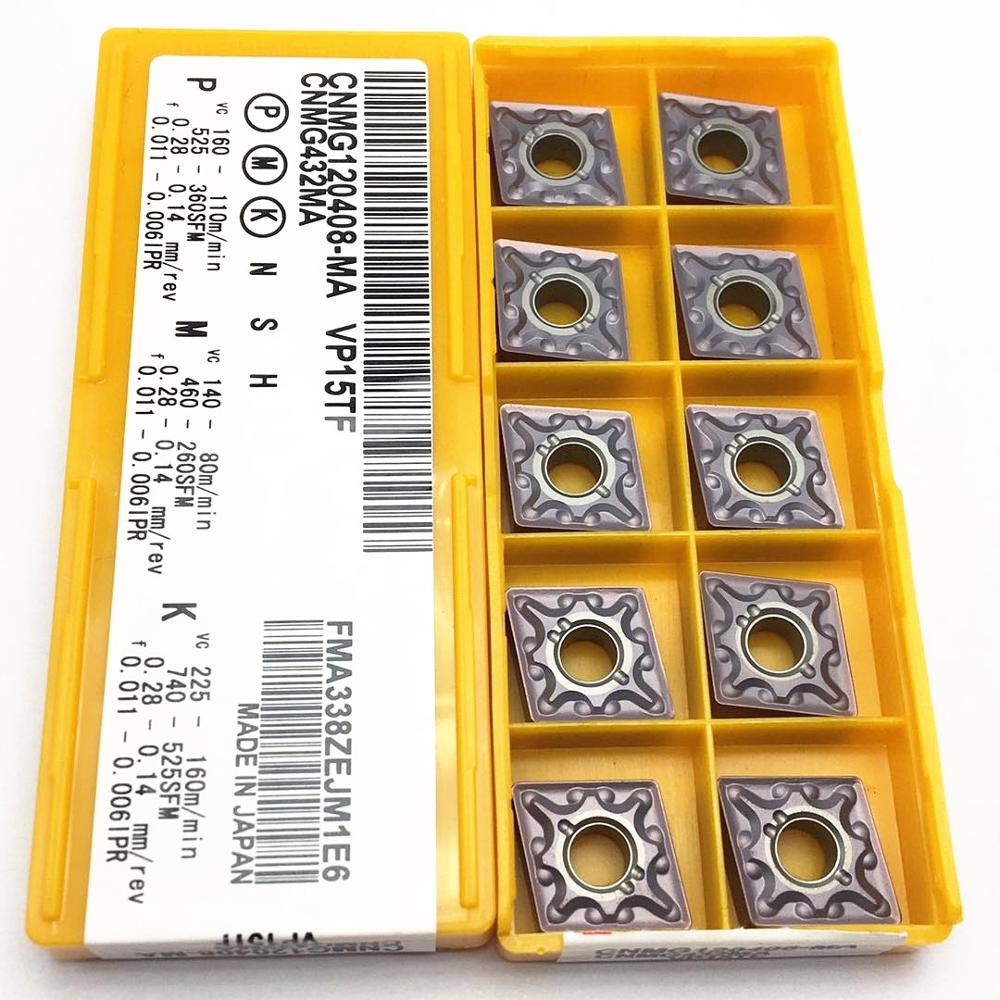 High Quality CNMG120408 MA VP15TF Bits CNC External Turning Tool CNMG 120408 Inserts for Stainless Steel Cutting 10pcs