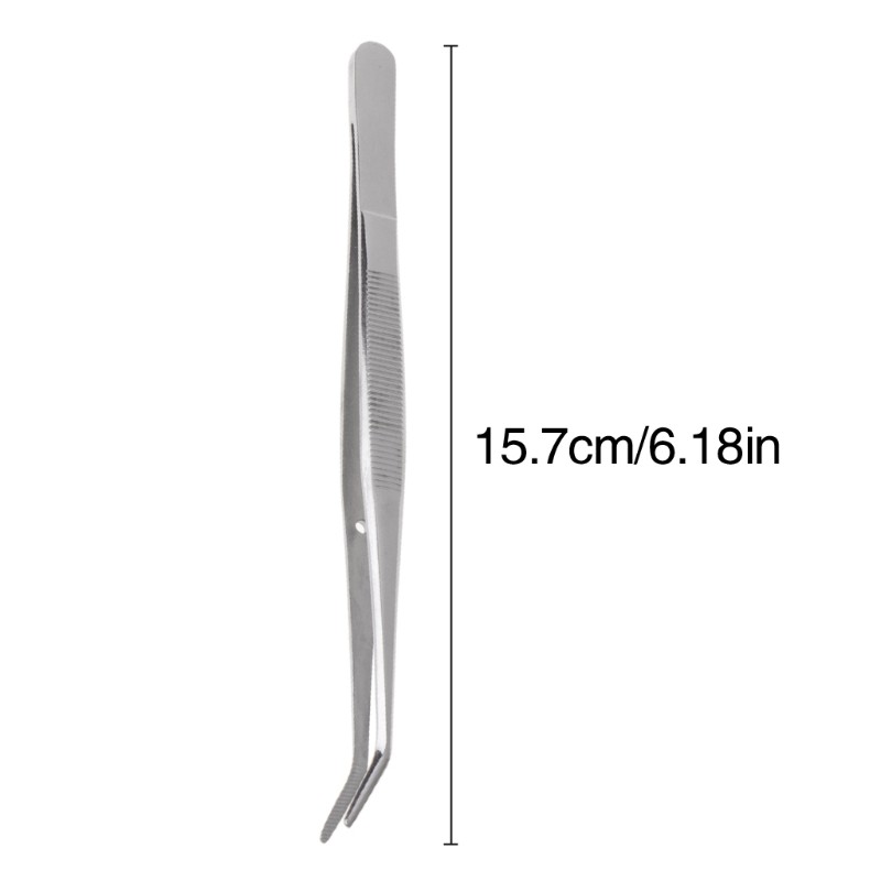 Stainless steel serrated tweezers curved dental instruments dental instrument