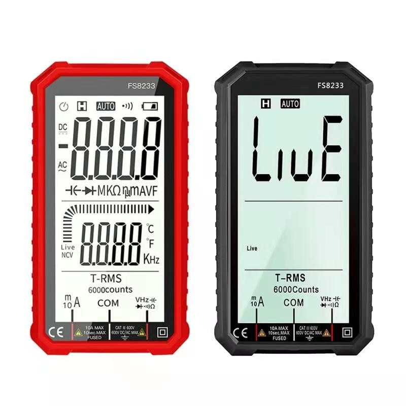 Smart Digital Multimeter 10A Current 600V Voltage AC DC LCD Display Multi Tester Doide Capacitor Frequency Temperature NCV