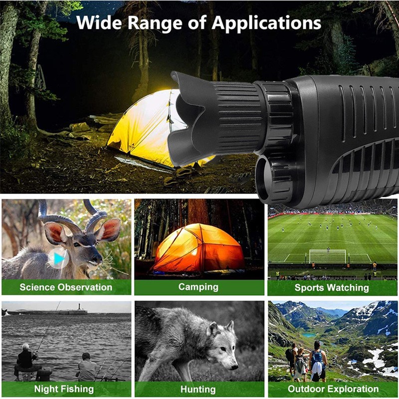 Infrared night vision monocular 1080P HD monocular night vision telescope for dark hunting video record