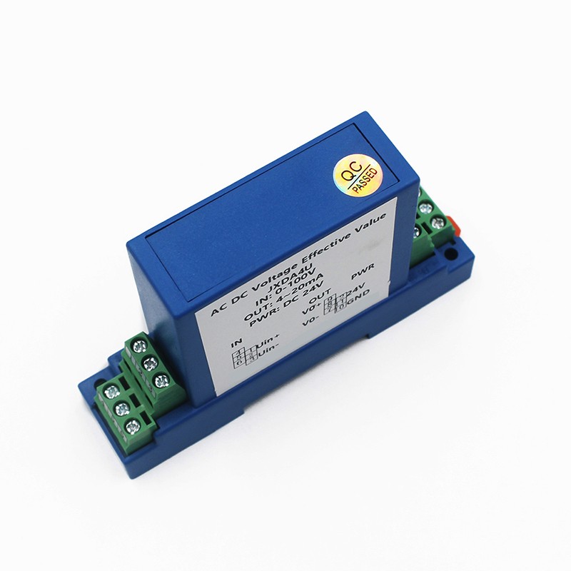 DC Voltage Transmitter 5V/10V/50V/100V/200V/500V/1000V Transformer Input 4-20mA Output DC24V Power Supply