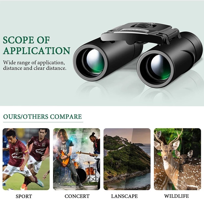 500X25 50000m Portable Zoom HD Professional Powerful Binoculars Long Range Monocular Telescope Low Night Vision Hunting Tourism